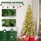 Costway 6/7.5/9 ft Pre-Lit Artificial Christmas Tree with 580/820/1228 Frosted Tips 470 LED Lights